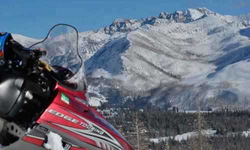 Snowmobiling in Steamboat Colorado