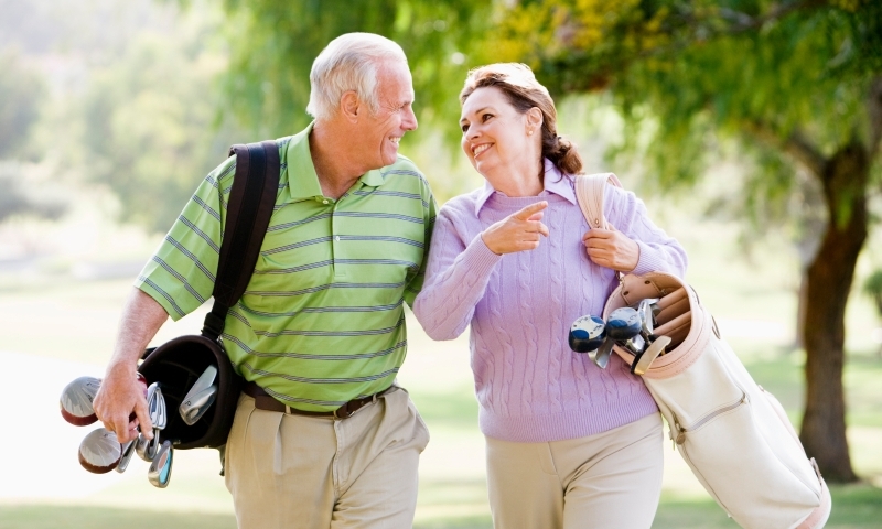Golf Golfing Couple